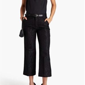 A.L.C Sloane Jacquard Bootcut Pants Black Size 0 Italian Fabric